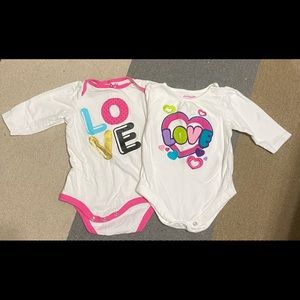 Love ❤️ long sleeve onesies pair. Circo and Garanimals brands.